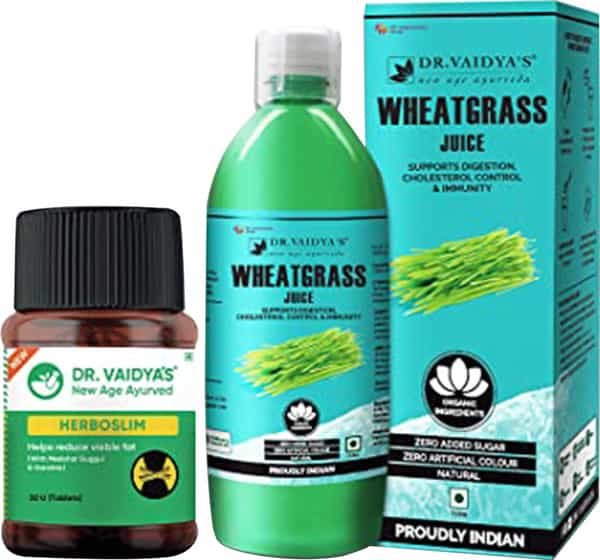 Dr. Vaidya's Herboslim & Wheatgrass Juice Combo