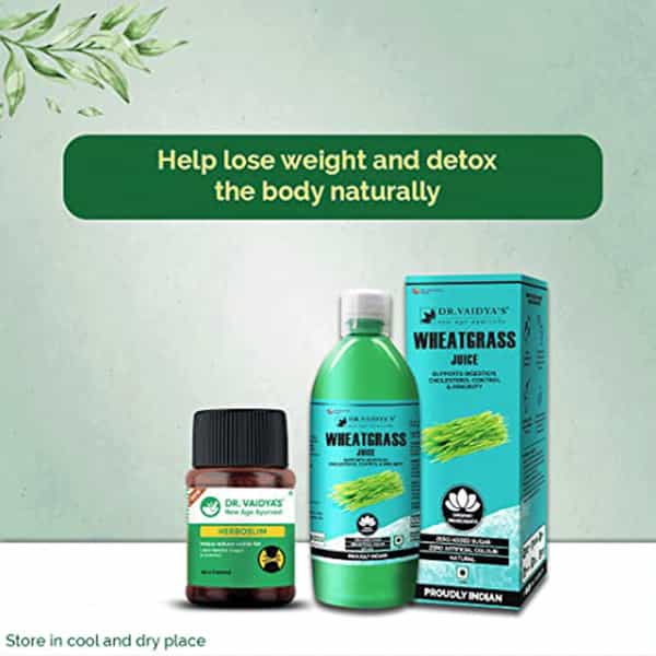 Dr. Vaidya's Herboslim & Wheatgrass Juice Combo