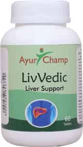 Ayur Champ Liv Vedic | Liver Support | Herbal Supplement |60 Tablets