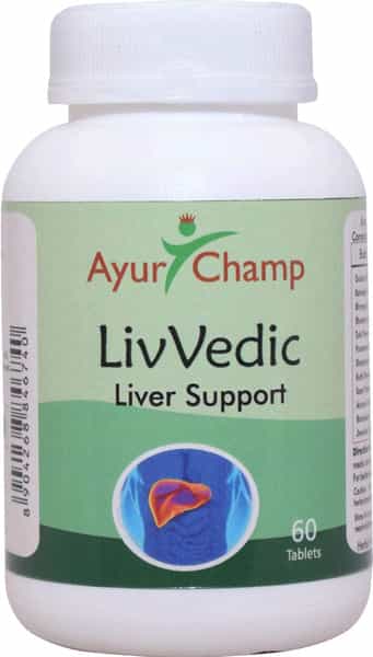 Ayur Champ Liv Vedic | Liver Support | Herbal Supplement |60 Tablets