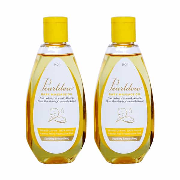 Pearldew Baby Massage Oil 100 Ml | With Almond Oil | Aloe & Mustard Oil (Pack Of 4)