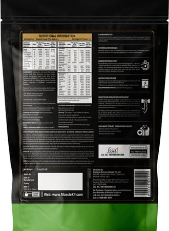 Musclexp Weight Gainer With 25 Vitamins And Minerals Digestive Enzymes 1kg Pouch (2.2 Lb)