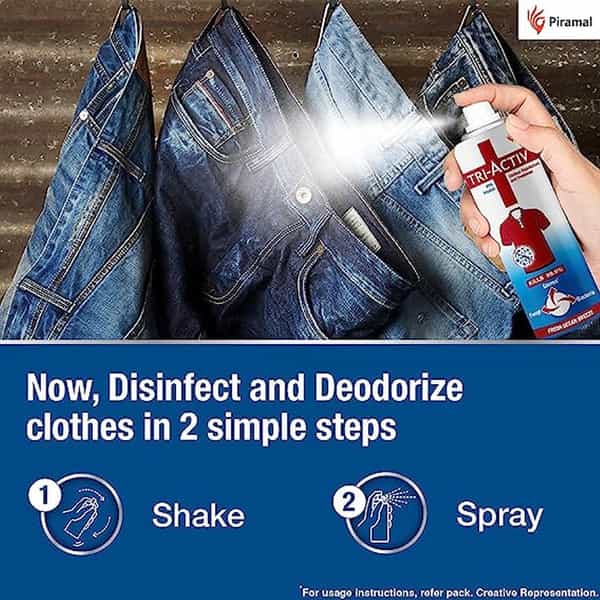 Tri-Activ Disinfectant Spray For Multi-Surfaces (230 Ml) + Disinfectant Liquid (500Ml)