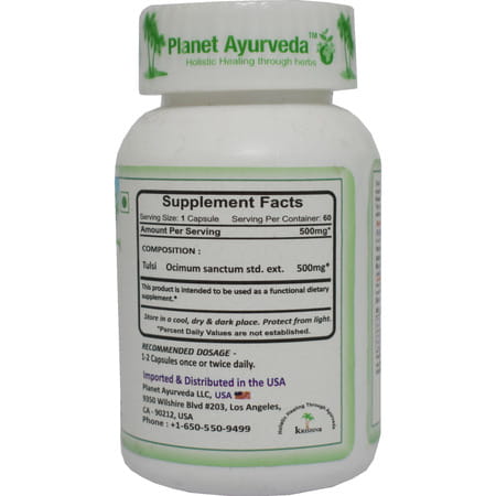 Planet Ayurveda Tulsi Capsules - 60 Capsules