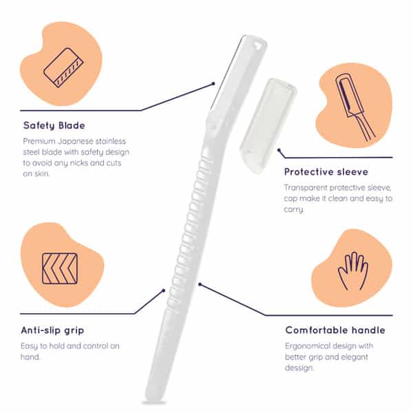 Sanfe Glide Face Razor For Painfree Facial Hair Removal (3 Units)