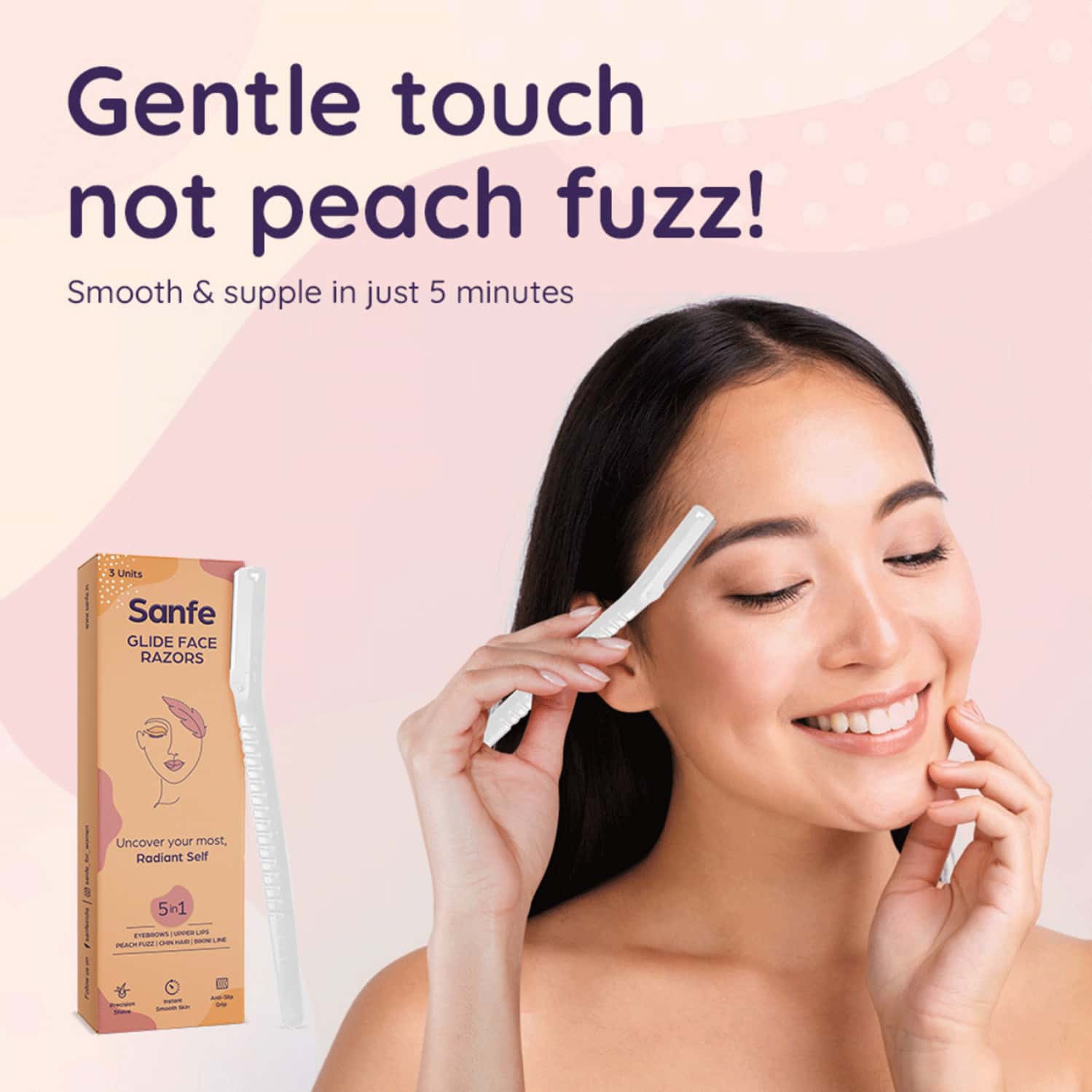 Buy SANFE GLIDE FACE RAZOR FOR PAINFREE FACIAL HAIR REMOVAL (3 UNITS