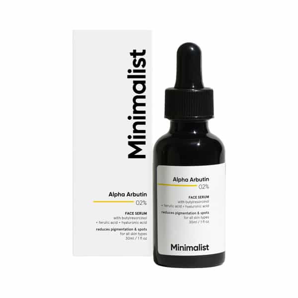 Minimalist Alpha Arbutin 2% Serum For Pigmentation Blemishes Dark Spots & Tan Removal With Ha-30Ml