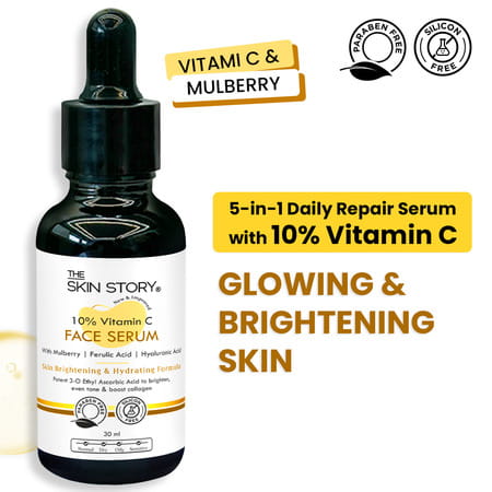 The Skin Story Vitamin C Serum For Glowing Skin With Hyaluronic Acid All Skin Types