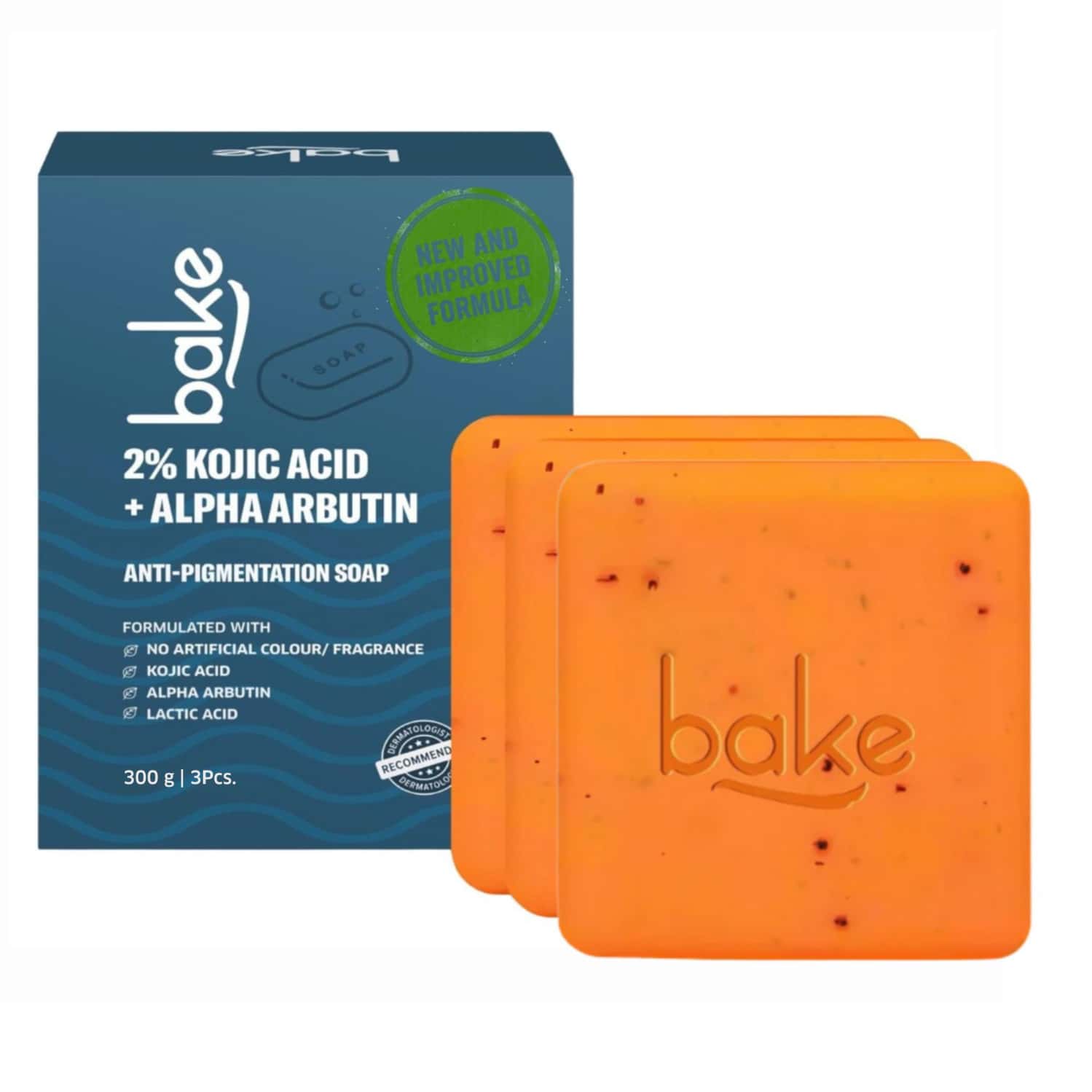 Bake 2% Kojic Soap With Arbutin & Niacinamide For Dark Spots & Tan (pack Of 3)