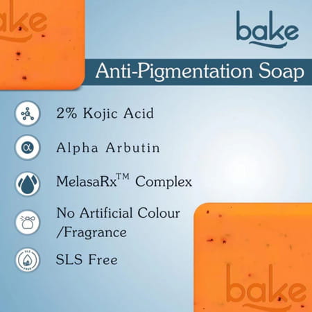 Bake 2% Kojic Soap With Arbutin & Niacinamide For Dark Spots & Tan (Pack Of 3)