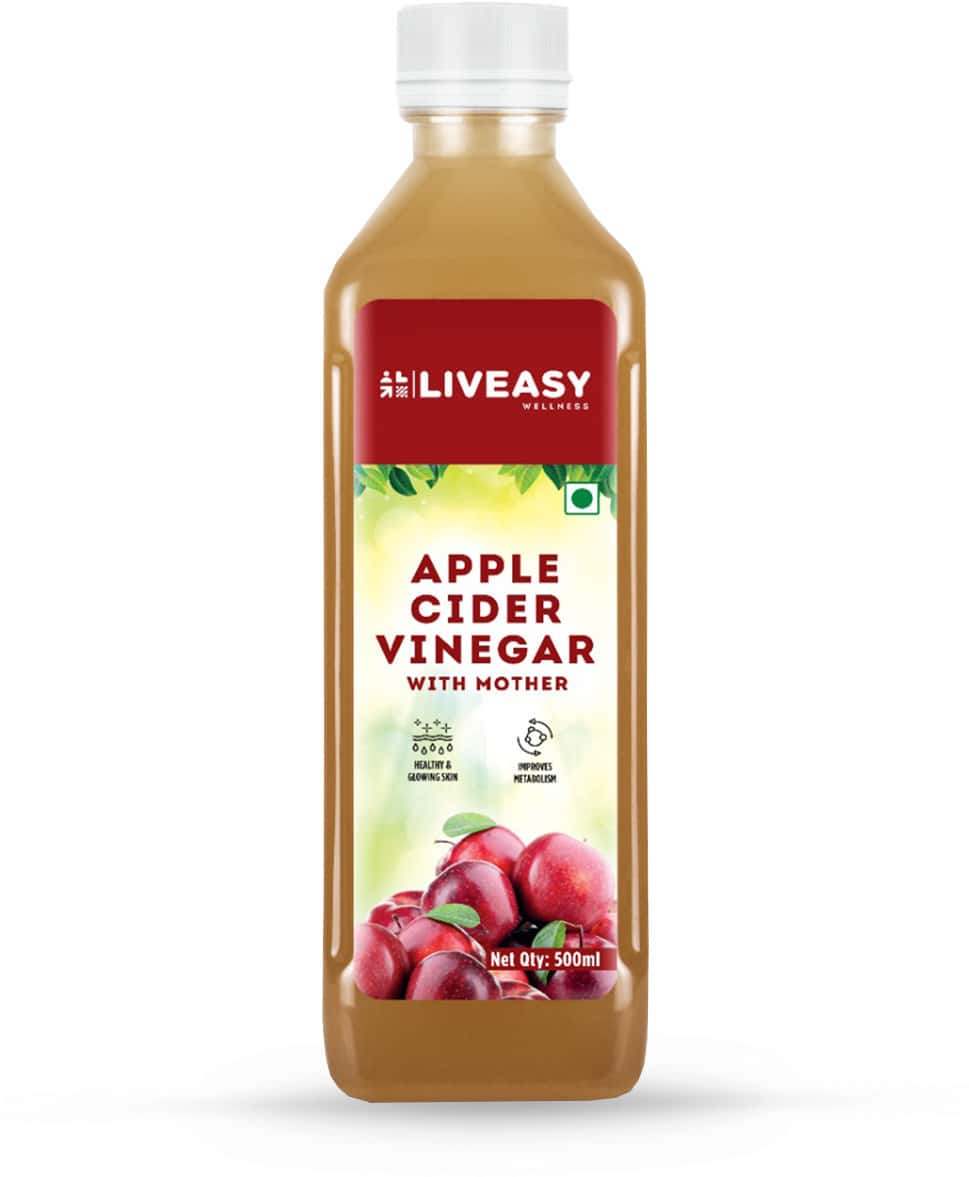 Liveasy Wellness Apple Cider Vinegar With Mother -Improves Metabolism- 500ml Bottle