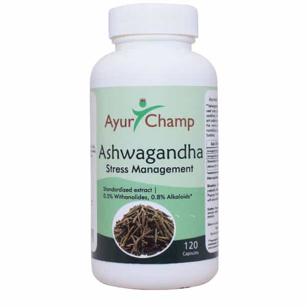 Ayur Champ - Pack Of 2 -Ashwagandha Capsules 240Mg - 120 Capsules