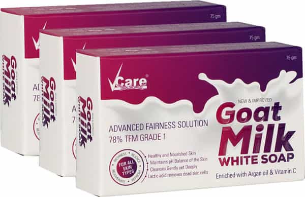 Vcare Goat Milk Soap -75G Each - Pack Of 3
