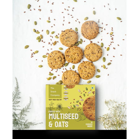 The Snack Company Cookies Combo - Multiseed & Oats + Filter Coffee 7& Cinnamon - 2X210g