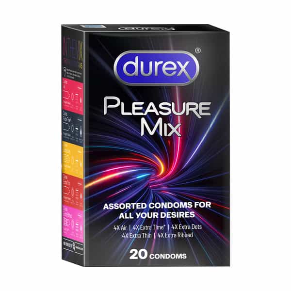 Durex Pleasure Mix 5 In 1 Pack | Assorted Condoms | 20 Units