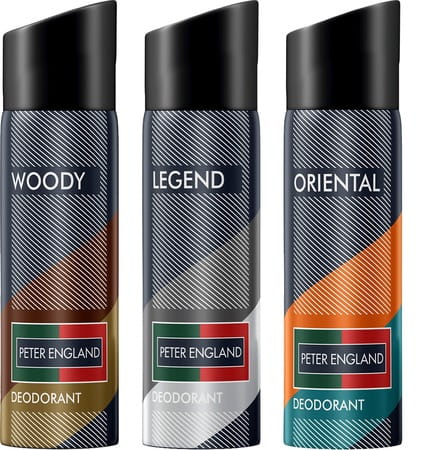 Peter England Fresh Fragrance Woody Legend & Oriental Deodorant (pack Of 3) - 450 Ml