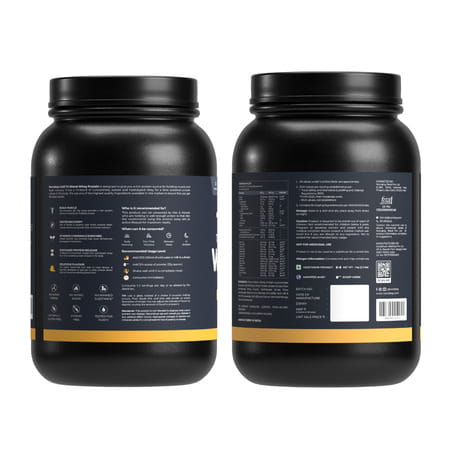 Nutrabay Gold Tri Blend Whey Protein Powder - 25g Protein | 5.5g Bcaa - 1kg | Mango Milkshake