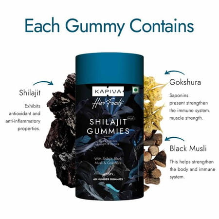 Kapiva Shilajit Plus Gummies 60 Pcs