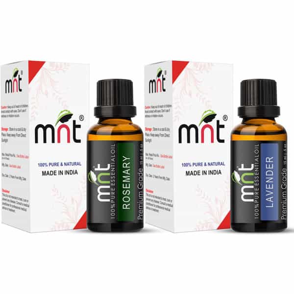 Mnt Combo Rosemary Oil And Lavender Essential Oil (Each 15Ml) (2 Items In The Set)