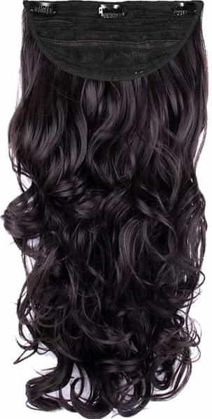 Streak Street Clip-In 24" Semi-Wavy Dark Brown Hair Extensions