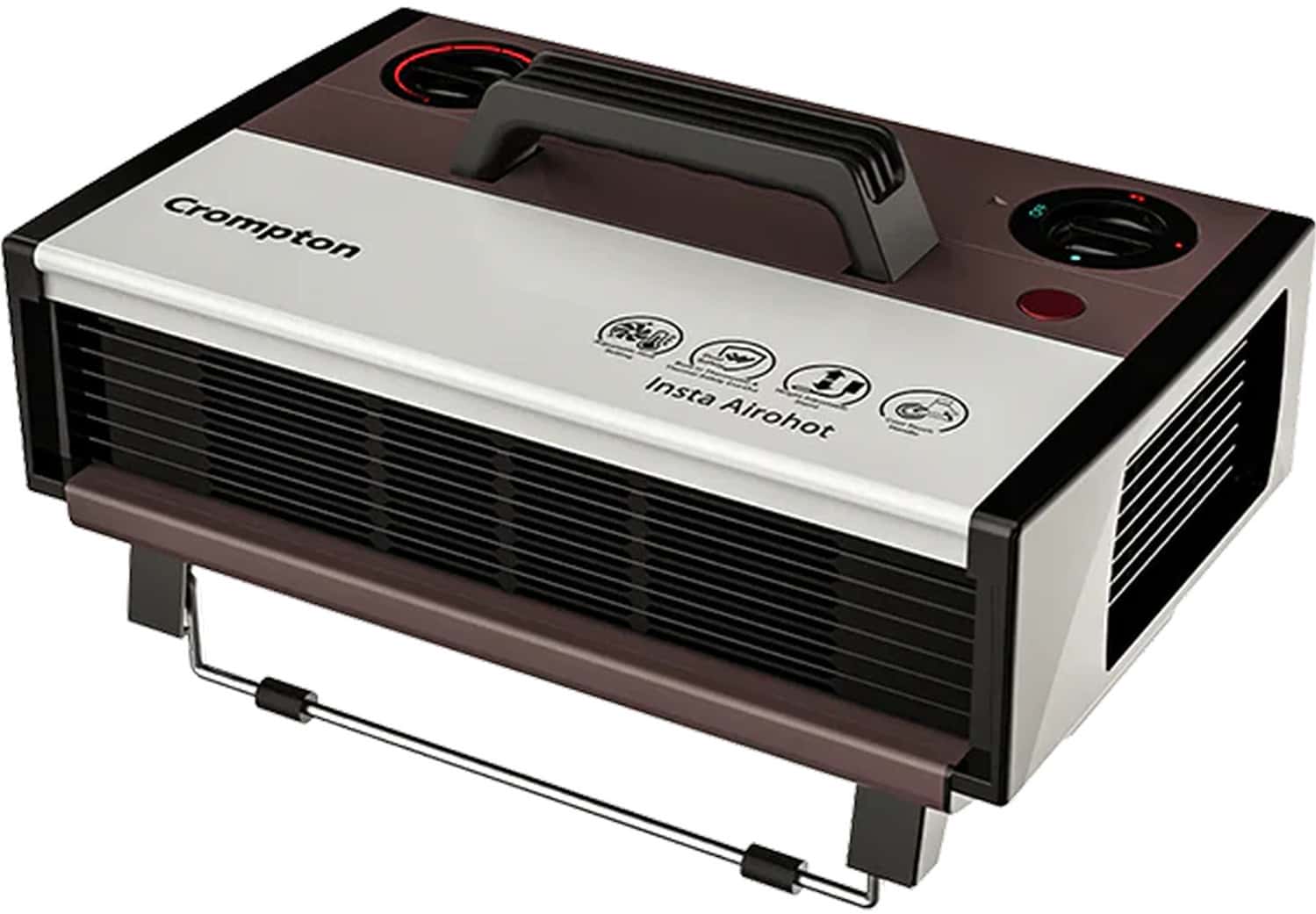 Crompton Insta Airohot 2000w Heat Convector | Adjustable Thermostats Plastic Body | Isi | Maroon