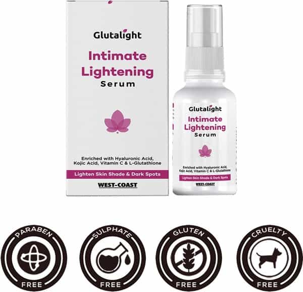 Glutalight Intimate Lightening Serum For Lighten Skin Shade & Dark Spots - 30Ml
