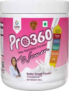 Pro360 Women | Dietary Food Supplement | Butterscotch | Oral Powder | Jar | 250 Gm