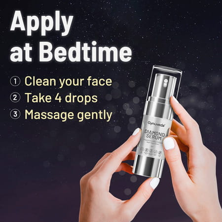 Gynoveda Diamond Night Face Serum For Pore Tightening Glowing Skin With Lodhra & Grapeseed. 90ml