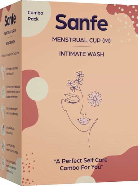 A Perfect Self-Care Combo(Sanfe Medium Menstrual Cup + Intimate Wash 100 Ml)