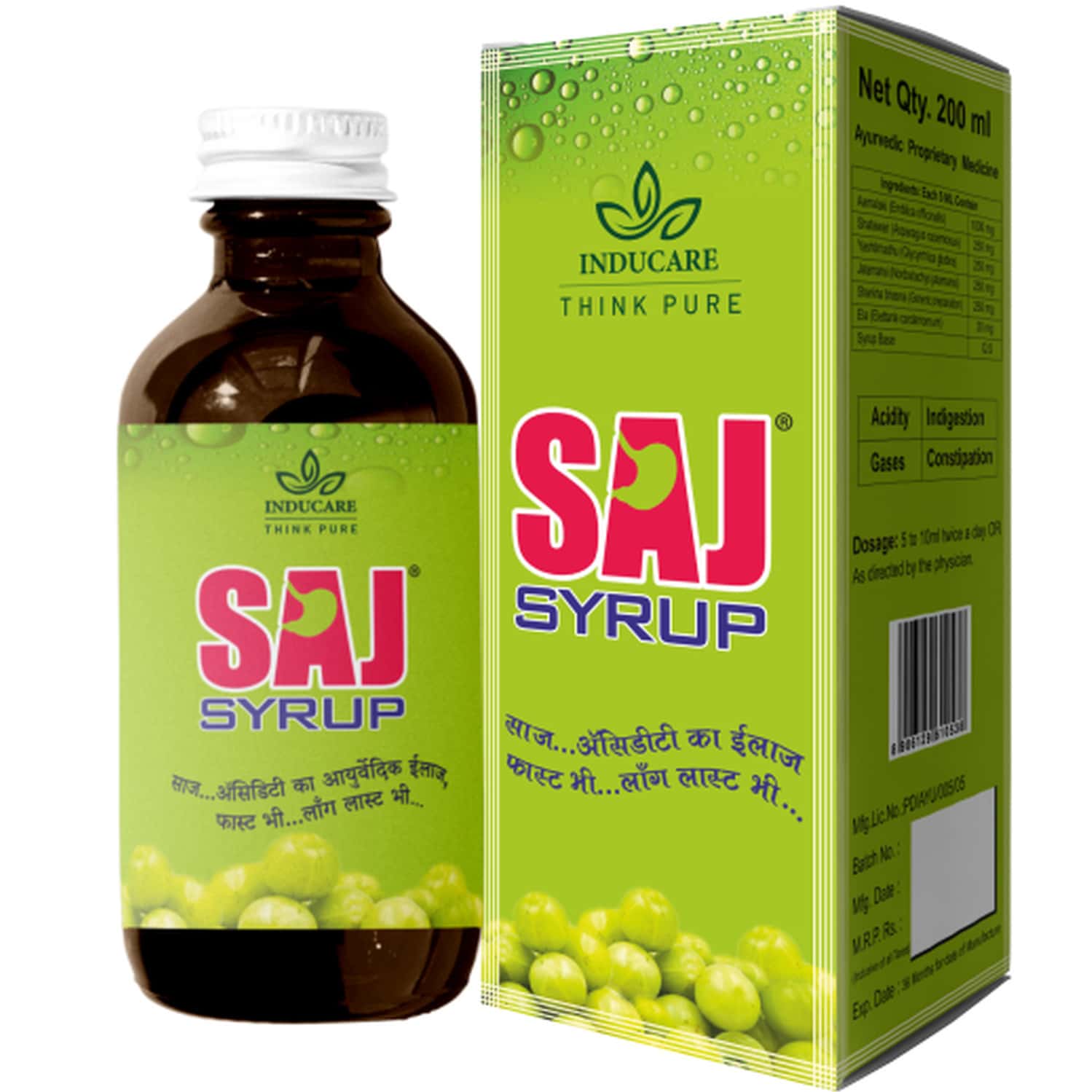 Inducare Pharma Saj Syrup (200 Ml)