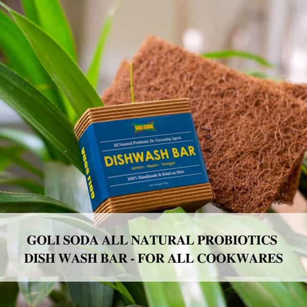 Goli Soda All Natural Probiotics Dish Wash Bar - 90 G - (Pack Of 1)