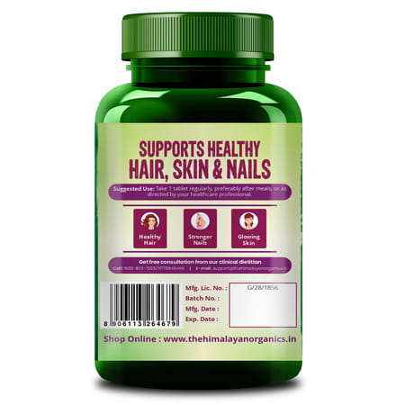 Vlado'S Himalayan Organics Biotin10000mcg For Healthy Hair And Skin - 90 Tablets