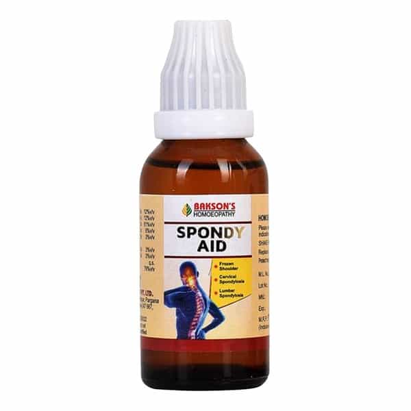 Dr Bakshi's Bakson Homoeopathy Spondy Aid Drops 30 Ml