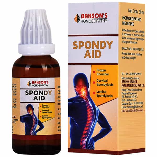 Dr Bakshi's Bakson Homoeopathy Spondy Aid Drops 30 Ml