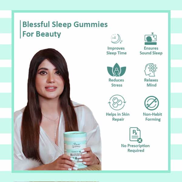 Power Gummies Blessful Beauty Sleep Gummies With Melatonin | Vitamin For Deep Sleep - 30 Gummies