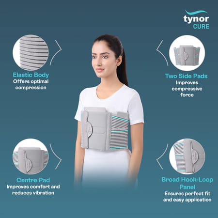 Tynor Chest Binder Grey Xxl 1 Unit
