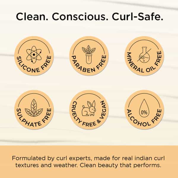 The Curl Co Cleanse & Hydrate Curl Shampoo | For Dry & Frizzy Hair | 200 G