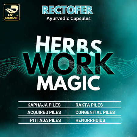 Prime Rectofer Capsules I Made Of Pure Herbs For All Kind Of Piles Problems - 30n