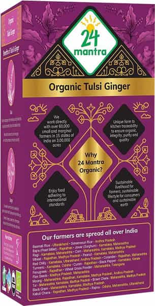 24Mantra Tulsi Ginger Tea Sachet 25