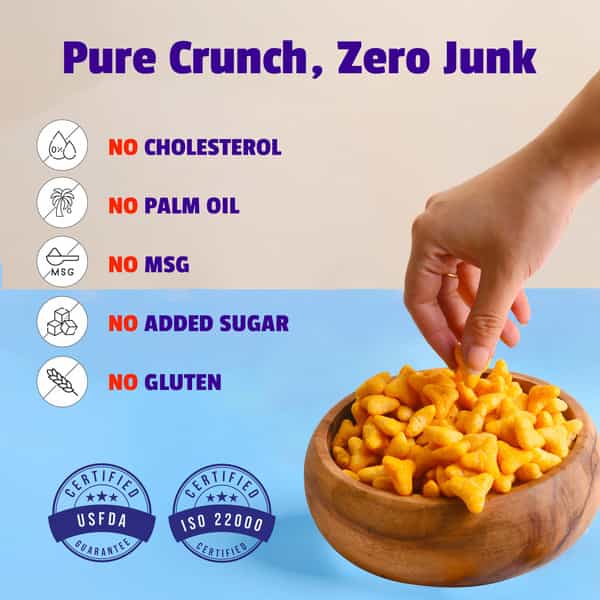 The Healthy Binge Chickpea Protein Triangle Chips | Bbq & Cheese Flavour | Pack Of 3