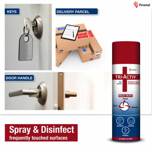 Tri-Activ Disinfectant Spray For Multi-Surfaces 70% Alcohol Based - 100Ml