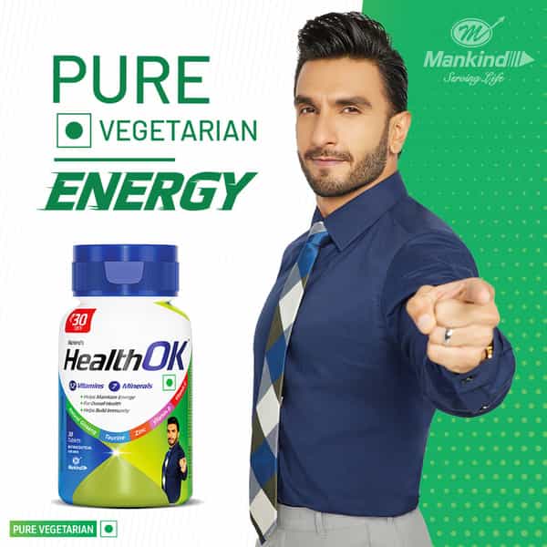 Health Ok Daily Multivitamin For Energy & Overall Health For Men30 Tablets X 2 (2 X 30 Tablets)