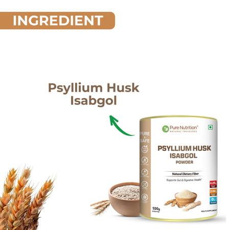 Pure Nutrition Psylliym Husk Isabgol Powder 100 Gm