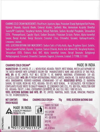 Charmis Deep Nourishing Cold Cream 100ml With Vivel Glycerin Soap 75g Free