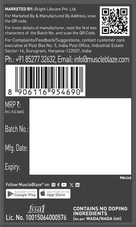 Muscleblaze Biozyme Performance Whey (Rich Chocolate | 500 G) With Shaker (650ml)