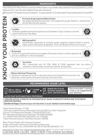 Muscleblaze Biozyme Performance Whey (Rich Chocolate | 500 G) With Shaker (650ml)