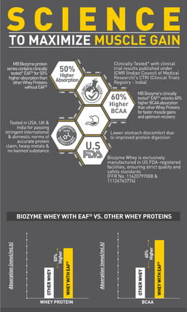 Muscleblaze Biozyme Performance Whey (Rich Chocolate | 500 G) With Shaker (650ml)