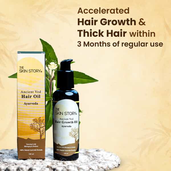 The Skin Story 100% Natural Ayurvedic Hair Oil With Amla For Hair Growth | Reduced Hair Fall 100Ml