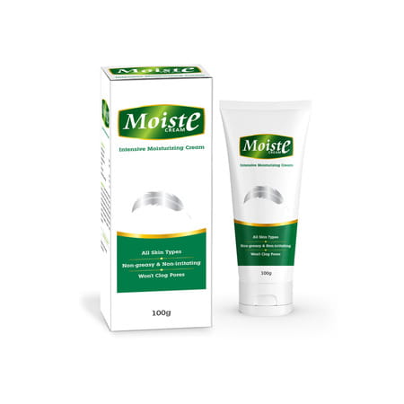 Moiste Aloe Vera Intensive Moisturizing Cream For All Skin Types - Tube (Pack Of 2)