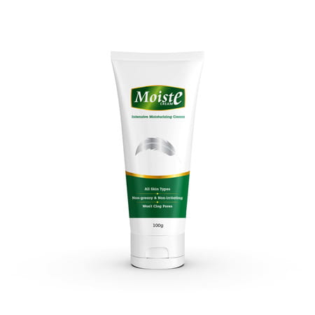 Moiste Aloe Vera Intensive Moisturizing Cream For All Skin Types - Tube (Pack Of 2)